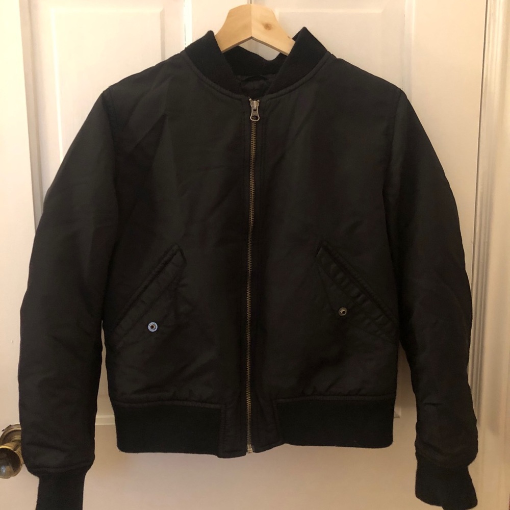 Uniqlo Black bomber jacket